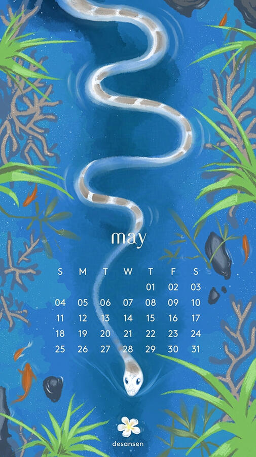For the Year of the Snake Mobile Calender project 2025